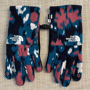 The North Face Etip Gloves Small Print EUC!